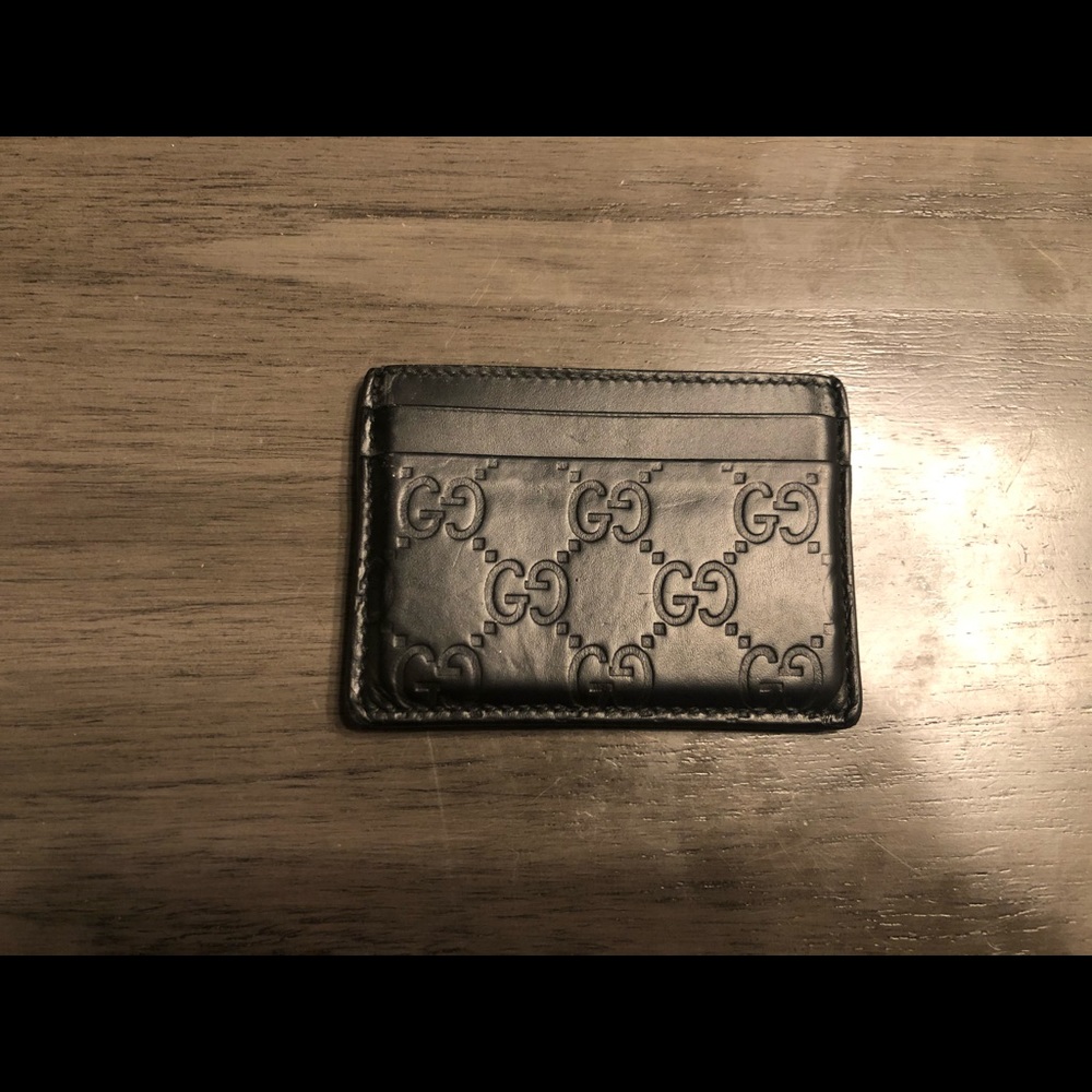 Authentic Gucci Guccissima Leather Card Holder